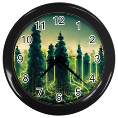 Ai Generated Soil Forest Crisis Nature Wall Clock (black) by Ravend