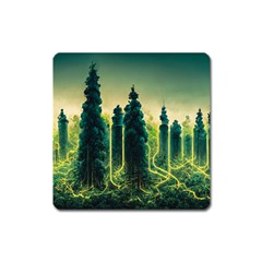 Ai Generated Soil Forest Crisis Nature Square Magnet