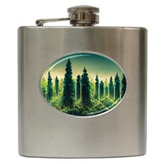 Ai Generated Soil Forest Crisis Nature Hip Flask (6 Oz) by Ravend