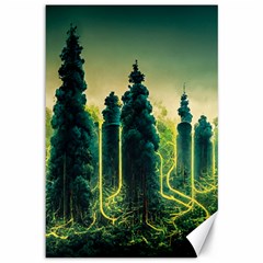 Ai Generated Soil Forest Crisis Nature Canvas 12  X 18  by Ravend