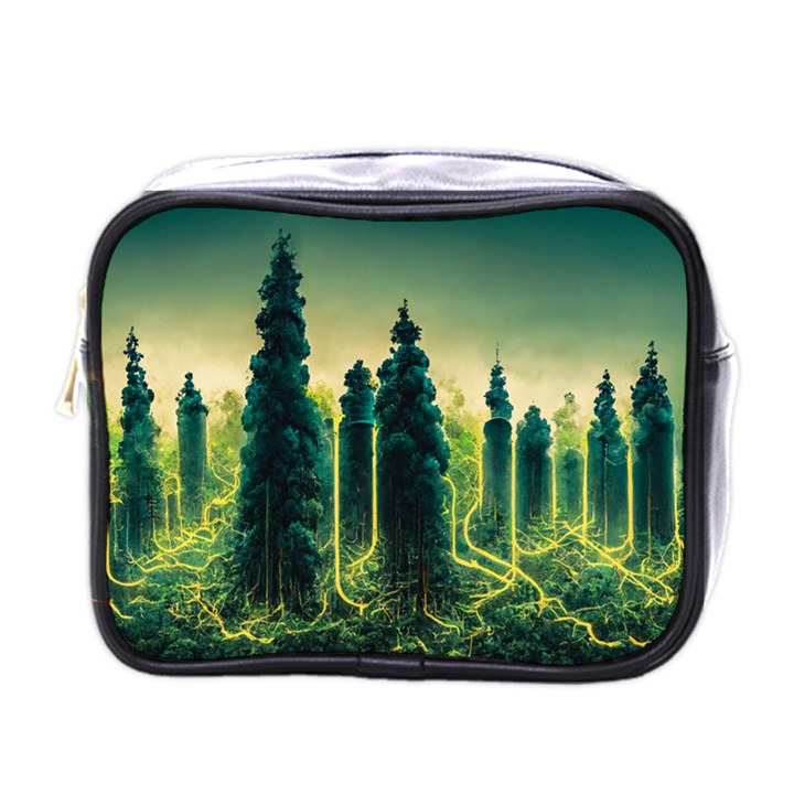 Ai Generated Soil Forest Crisis Nature Mini Toiletries Bag (One Side)