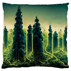 Ai Generated Soil Forest Crisis Nature Large Cushion Case (two Sides) by Ravend