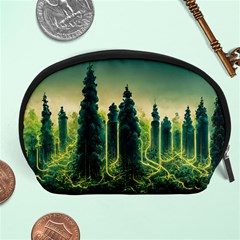 Ai Generated Soil Forest Crisis Nature Accessory Pouch (large) by Ravend