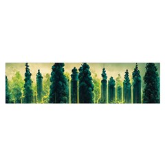 Ai Generated Soil Forest Crisis Nature Oblong Satin Scarf (16  X 60 ) by Ravend