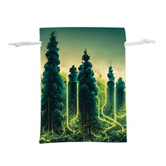 Ai Generated Soil Forest Crisis Nature Lightweight Drawstring Pouch (s) by Ravend