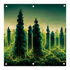 Ai Generated Soil Forest Crisis Nature Banner And Sign 3  X 3  by Ravend