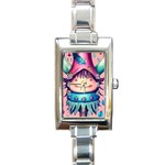 Shroom Magic Conjure Charm Rectangle Italian Charm Watch Front