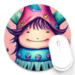 Shroom Magic Conjure Charm Round Mousepad Front