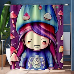 Liberty Cap Sacred Mushroom Charm Shower Curtain 60  X 72  (medium)  by GardenOfOphir