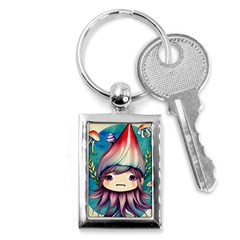 Enchantment Mushrooms Key Chain (rectangle) by GardenOfOphir