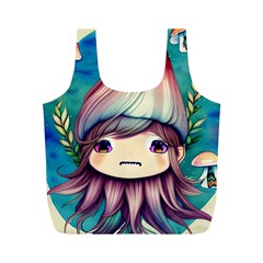 Enchantment Mushrooms Full Print Recycle Bag (m) by GardenOfOphir