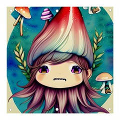 Enchantment Mushrooms Banner And Sign 3  X 3  by GardenOfOphir