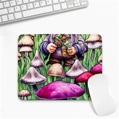 Sacred Mushroom Wizard Glamour Small Mousepad by GardenOfOphir