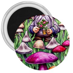 Sacred Mushroom Wizard Glamour 3  Magnets by GardenOfOphir