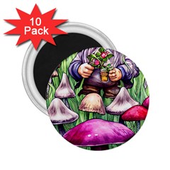 Sacred Mushroom Wizard Glamour 2 25  Magnets (10 Pack)  by GardenOfOphir