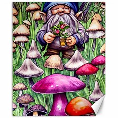 Sacred Mushroom Wizard Glamour Canvas 16  X 20  by GardenOfOphir