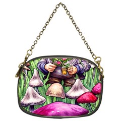 Sacred Mushroom Wizard Glamour Chain Purse (one Side) by GardenOfOphir