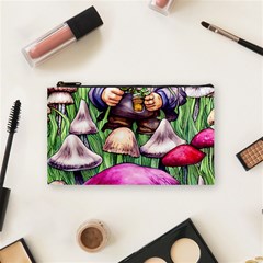 Sacred Mushroom Wizard Glamour Cosmetic Bag (small) by GardenOfOphir