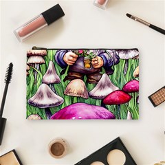 Sacred Mushroom Wizard Glamour Cosmetic Bag (medium) by GardenOfOphir