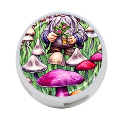 Sacred Mushroom Wizard Glamour 4-port Usb Hub (one Side) by GardenOfOphir