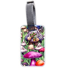 Sacred Mushroom Wizard Glamour Luggage Tag (two Sides) by GardenOfOphir