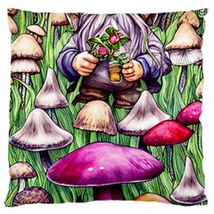 Sacred Mushroom Wizard Glamour Standard Premium Plush Fleece Cushion Case (two Sides) by GardenOfOphir