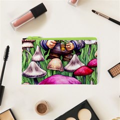 Sacred Mushroom Wizard Glamour Cosmetic Bag (xs) by GardenOfOphir