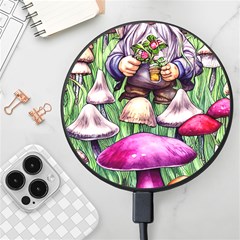 Sacred Mushroom Wizard Glamour Wireless Fast Charger(black)