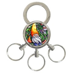 Magic Mushroom Charm Toadstool Glamour 3-ring Key Chain by GardenOfOphir