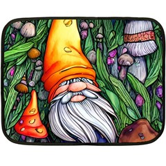 Magic Mushroom Charm Toadstool Glamour One Side Fleece Blanket (mini) by GardenOfOphir