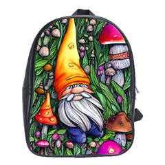 Magic Mushroom Charm Toadstool Glamour School Bag (large) by GardenOfOphir