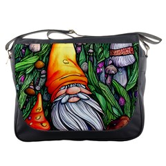 Magic Mushroom Charm Toadstool Glamour Messenger Bag by GardenOfOphir