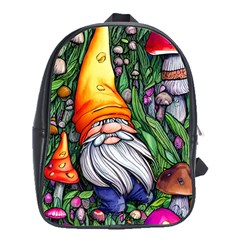 Magic Mushroom Charm Toadstool Glamour School Bag (xl) by GardenOfOphir