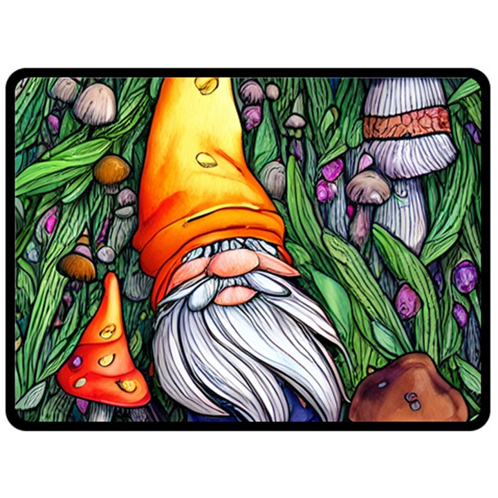 Magic Mushroom Charm Toadstool Glamour Fleece Blanket (Large)