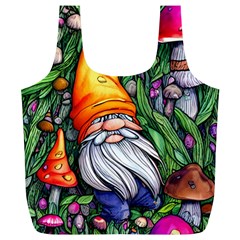 Magic Mushroom Charm Toadstool Glamour Full Print Recycle Bag (xl) by GardenOfOphir