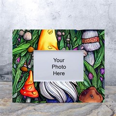 Magic Mushroom Charm Toadstool Glamour White Tabletop Photo Frame 4 x6  by GardenOfOphir