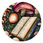 Conjure Mushroom Charm Spell Mojo Magnet 5  (Round) Front