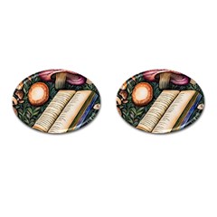 Conjure Mushroom Charm Spell Mojo Cufflinks (oval) by GardenOfOphir