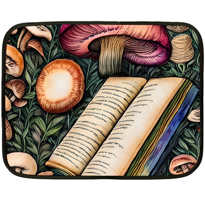 Conjure Mushroom Charm Spell Mojo One Side Fleece Blanket (Mini)