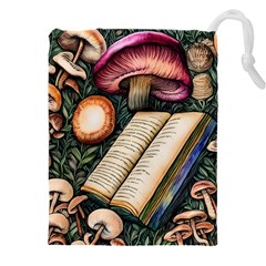 Conjure Mushroom Charm Spell Mojo Drawstring Pouch (5xl) by GardenOfOphir