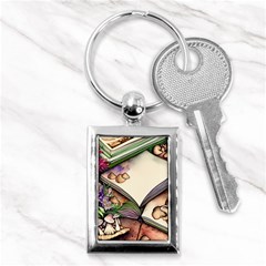 Enchantress Mushroom Charm Gill Wizard Key Chain (rectangle) by GardenOfOphir