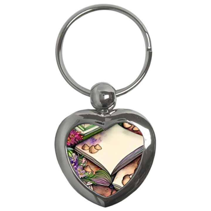 Enchantress Mushroom Charm Gill Wizard Key Chain (Heart)