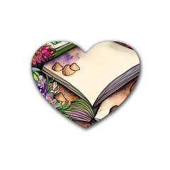 Enchantress Mushroom Charm Gill Wizard Rubber Coaster (heart) by GardenOfOphir