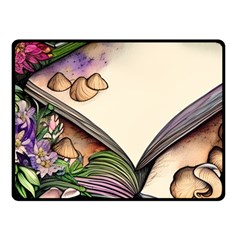 Enchantress Mushroom Charm Gill Wizard One Side Fleece Blanket (small) by GardenOfOphir