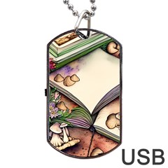 Enchantress Mushroom Charm Gill Wizard Dog Tag Usb Flash (one Side) by GardenOfOphir