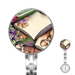 Enchantress Mushroom Charm Gill Wizard Stainless Steel Nurses Watch by GardenOfOphir