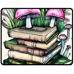 Liberty Cap Magic Mushroom Charm One Side Fleece Blanket (medium) by GardenOfOphir