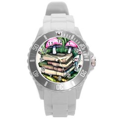 Liberty Cap Magic Mushroom Charm Round Plastic Sport Watch (l) by GardenOfOphir