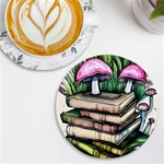 Liberty Cap Magic Mushroom Charm UV Print Round Tile Coaster Front