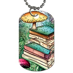 Sacred Mushroom Spell Charm Dog Tag (one Side) by GardenOfOphir